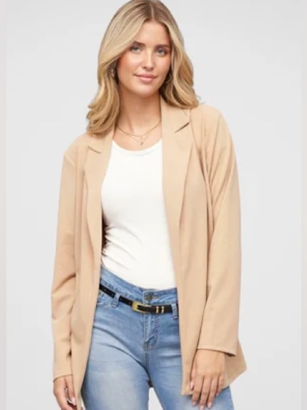 NWOT Primark Tan Light Open Blazer